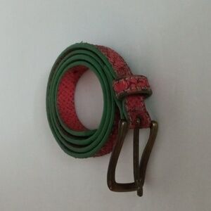 Liebeskind Berlin  Women's Cow Leather Coral & Green Preowned